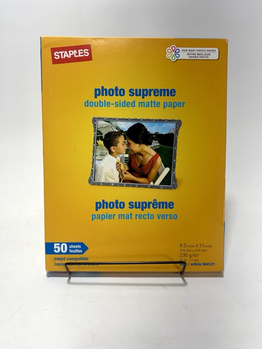 Staples Photo Supreme Double Sided Matte Paper 8.5x11 50 Sheets Inkjet 564121